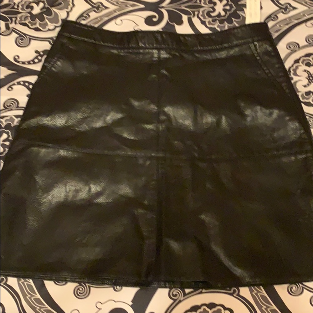 Faux Leather Skirt